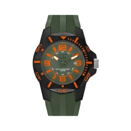 CAT Diver LR-161-23-138 Analog Green Silicone Strap Men Watch